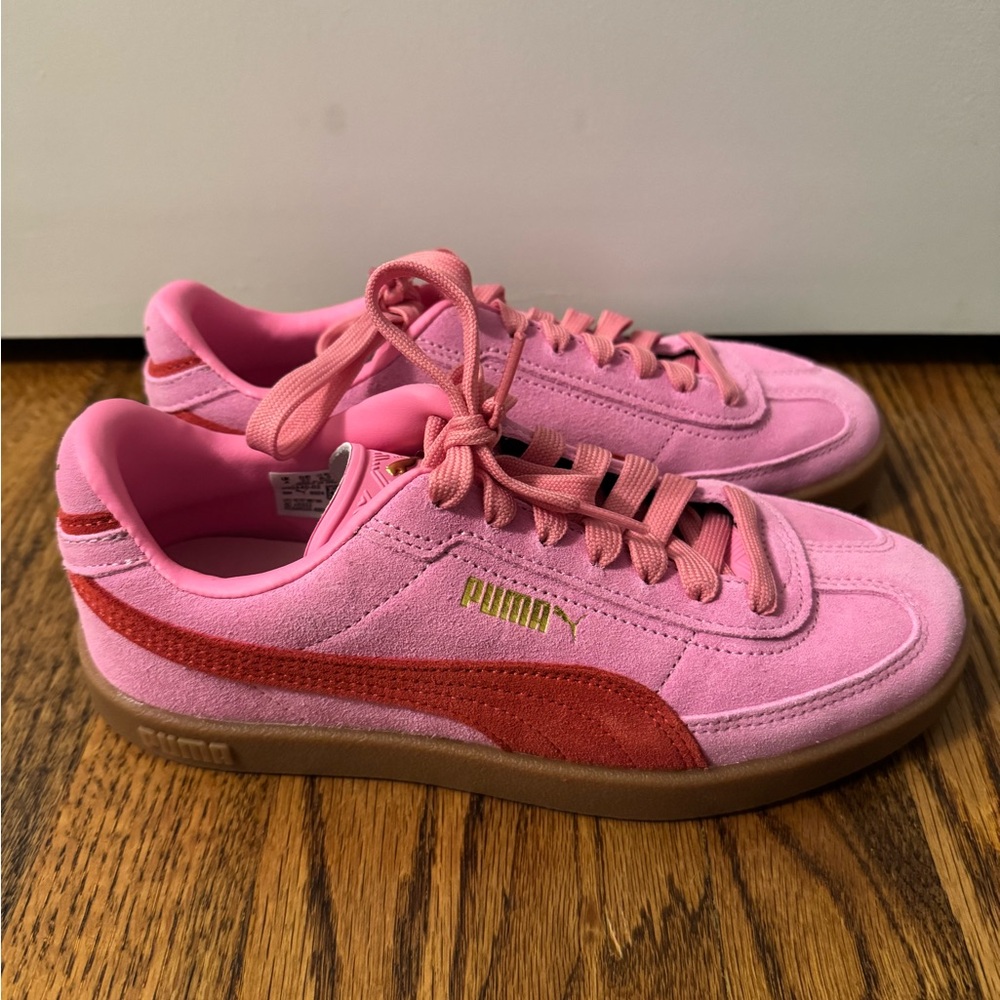 Puma Pink Suede Sneakers